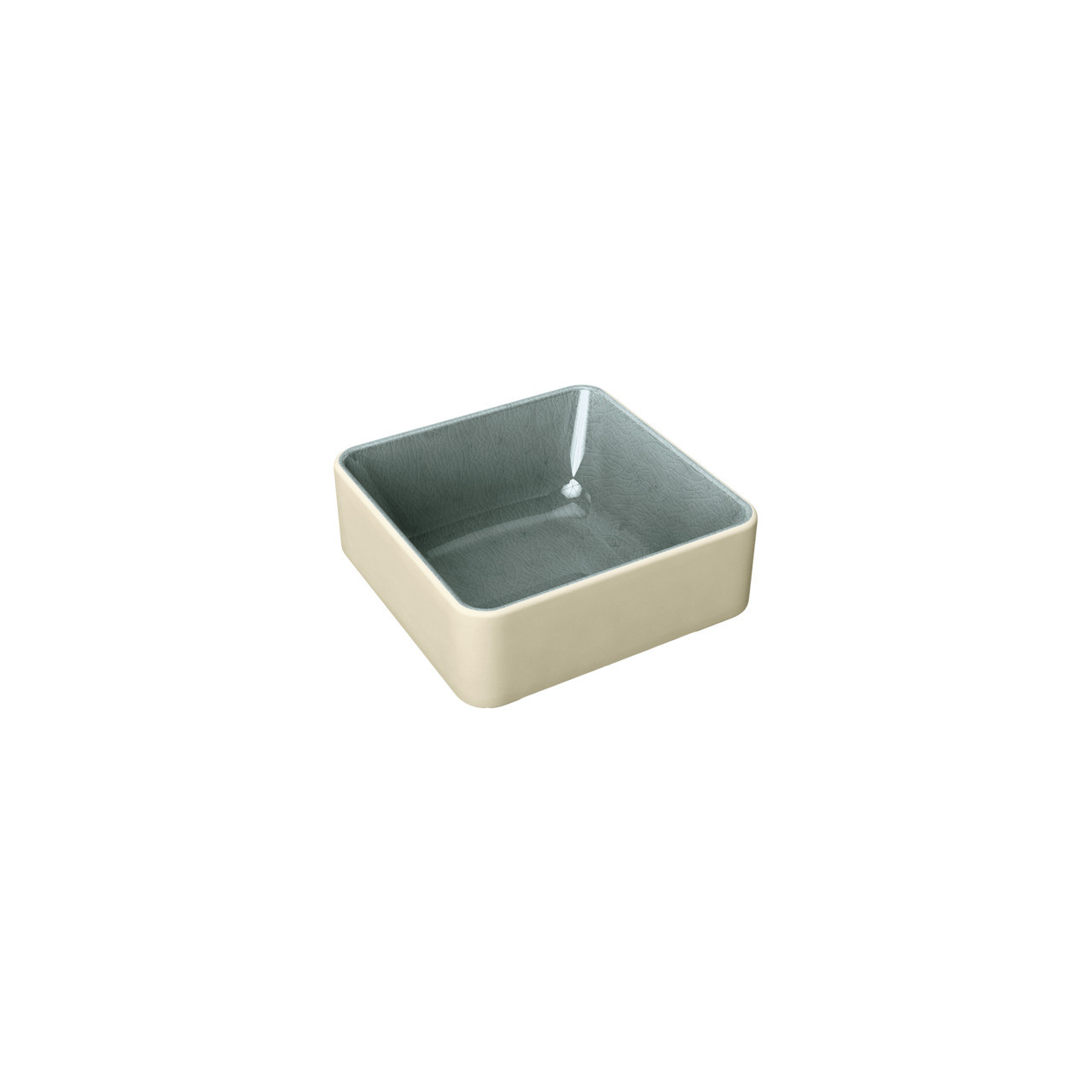 Nara, Schale tief eckig 90 x 90 mm / 0,19 l grau